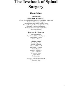 Textbook of Spinal Surgery The