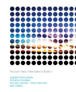 Applied Multivariate Statistical Analysis 6th International Edition Johnson Richard Arnold. Wichern Dean W
