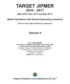 TARGET JIPMER 2018 2017 VOLUME 4 B087D3MBHC