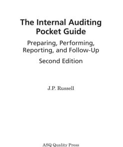 The Internal Auditing Pocket Guide 2nd edition by James Russell ISBN 1636941303 978-1636941301