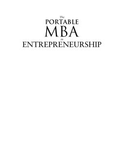 The Portable MBA in Entrepreneurship 4th Edition by William Bygrave, Andrew Zacharakis ISBN 0470481318 978-0470481318